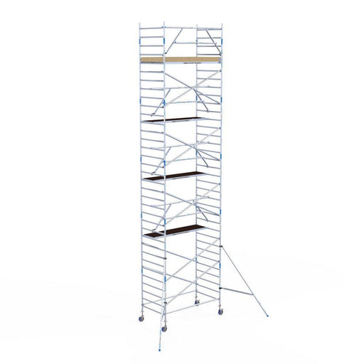 Rollgerüst Alumexx Extra 135x250 11,2m Arbeitshöhe an der Fassade - Gerüstexpress.de