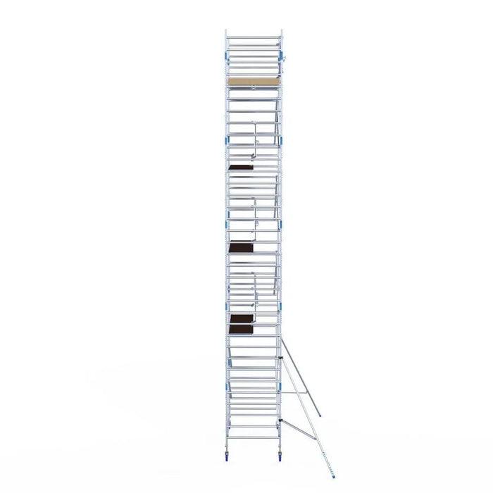Rollgerüst Alumexx Extra 135x250 11,2m Arbeitshöhe an der Fassade - Gerüstexpress.de