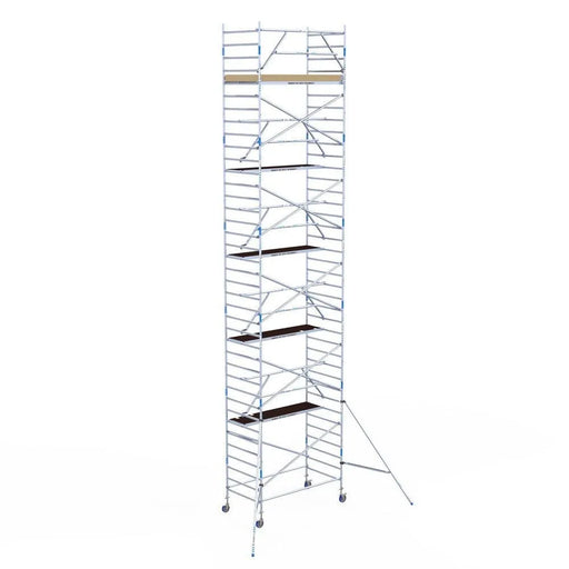 Rollgerüst Alumexx Extra 135x250 12,2m Arbeitshöhe an der Fassade - Gerüstexpress.de