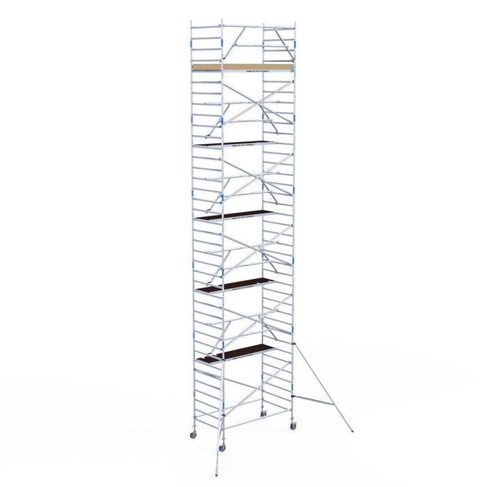 Rollgerüst Alumexx Extra 135x250 12,2m Arbeitshöhe an der Fassade - Gerüstexpress.de