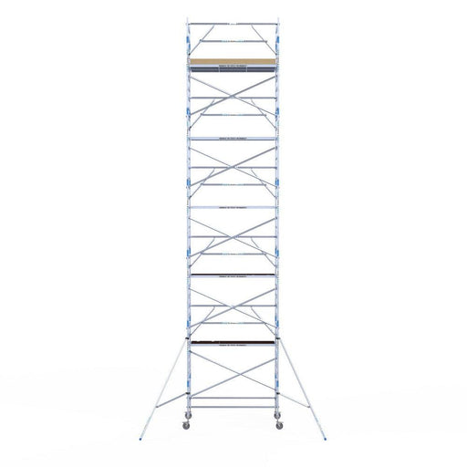 Rollgerüst Alumexx Extra 135x250 12,2m Arbeitshöhe an der Fassade - Gerüstexpress.de