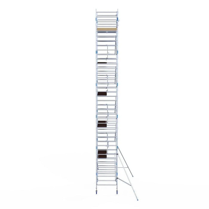 Rollgerüst Alumexx Extra 135x250 12,2m Arbeitshöhe an der Fassade - Gerüstexpress.de