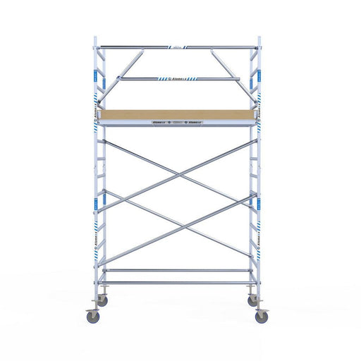 Rollgerüst Alumexx Extra 135x250 5,2m Arbeitshöhe an der Fassade - Gerüstexpress.de