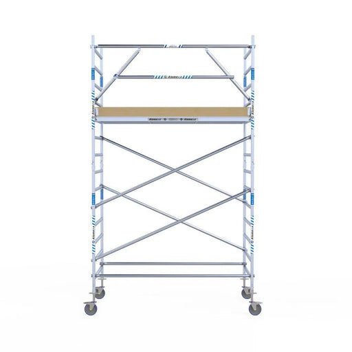Rollgerüst Alumexx Extra 135x250 5,2m Arbeitshöhe an der Fassade - Gerüstexpress.de
