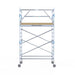 Rollgerüst Alumexx Extra 135x250 5,2m Arbeitshöhe an der Fassade - Gerüstexpress.de