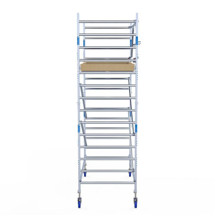Rollgerüst Alumexx Extra 135x250 5,2m Arbeitshöhe an der Fassade - Gerüstexpress.de