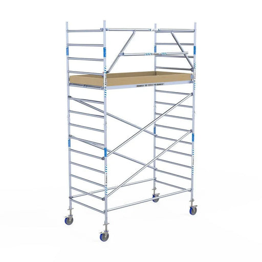 Rollgerüst Alumexx Extra 135x250 5,2m Arbeitshöhe an der Fassade - Gerüstexpress.de