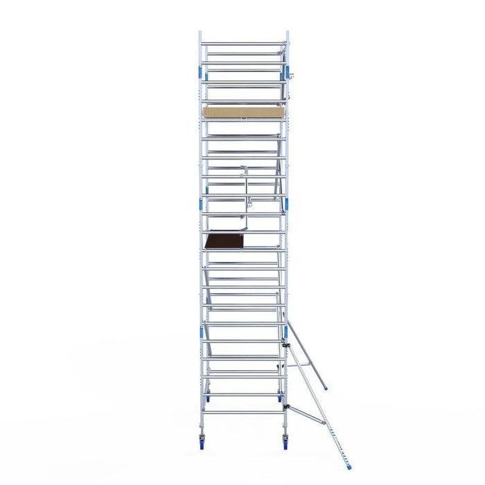 Rollgerüst Alumexx Extra 135x250 7,2m Arbeitshöhe an der Fassade - Gerüstexpress.de