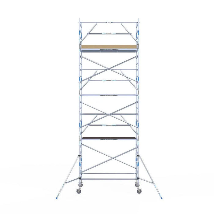 Rollgerüst Alumexx Extra 135x250 8,2m Arbeitshöhe an der Fassade - Gerüstexpress.de
