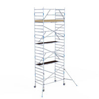 Rollgerüst Alumexx Extra 135x250 8,2m Arbeitshöhe an der Fassade