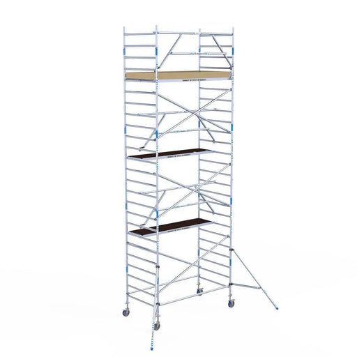 Rollgerüst Alumexx Extra 135x250 8,2m Arbeitshöhe an der Fassade - Gerüstexpress.de