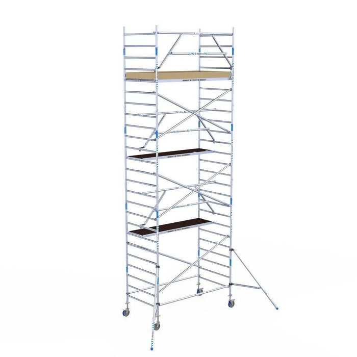 Rollgerüst Alumexx Extra 135x250 8,2m Arbeitshöhe an der Fassade - Gerüstexpress.de