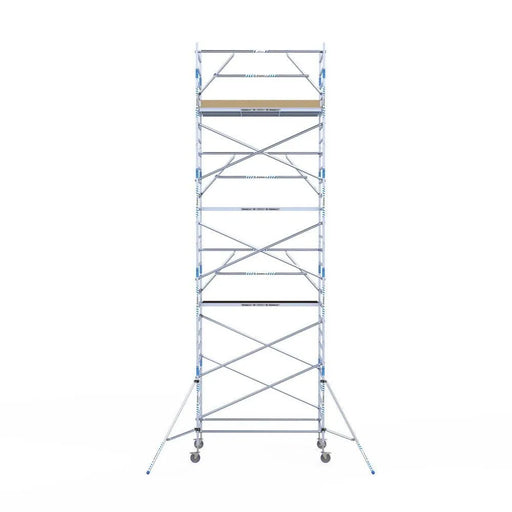 Rollgerüst Alumexx Extra 135x250 9,2m Arbeitshöhe an der Fassade - Gerüstexpress.de