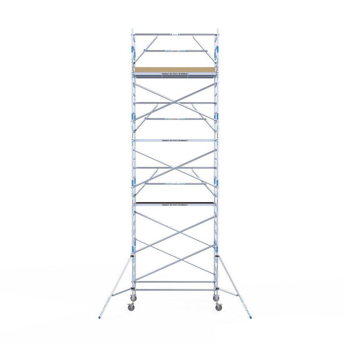 Rollgerüst Alumexx Extra 135x250 9,2m Arbeitshöhe an der Fassade - Gerüstexpress.de