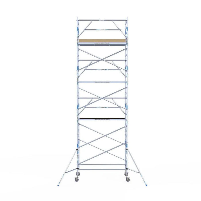 Rollgerüst Alumexx Extra 135x250 9,2m Arbeitshöhe an der Fassade - Gerüstexpress.de