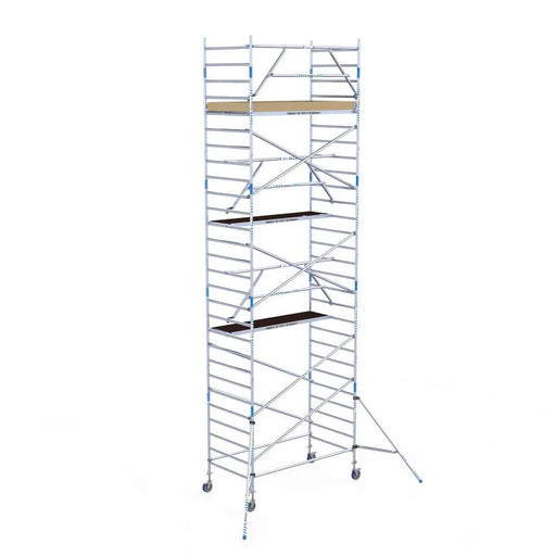 Rollgerüst Alumexx Extra 135x250 9,2m Arbeitshöhe an der Fassade - Gerüstexpress.de
