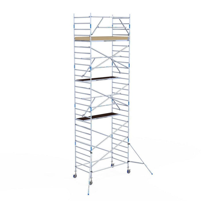 Rollgerüst Alumexx Extra 135x250 9,2m Arbeitshöhe an der Fassade - Gerüstexpress.de