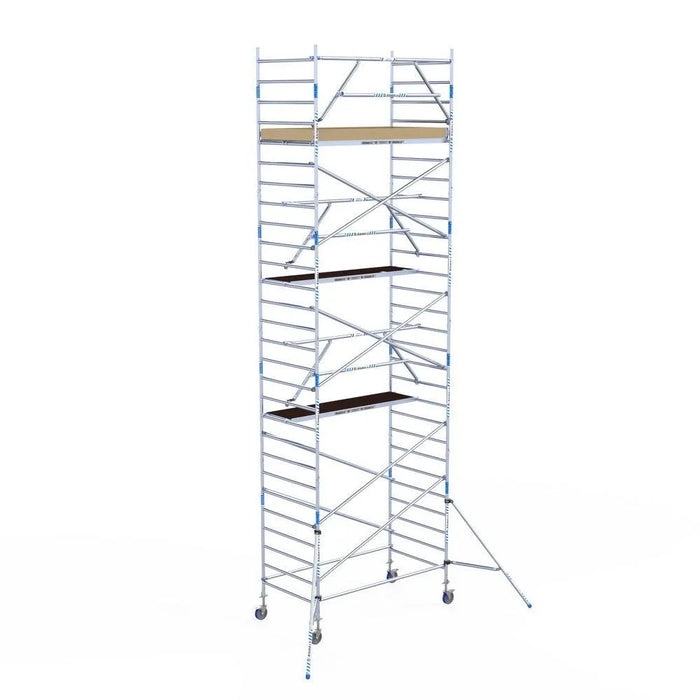 Rollgerüst Alumexx Extra 135x250 9,2m Arbeitshöhe an der Fassade - Gerüstexpress.de