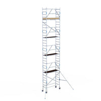 Rollgerüst Alumexx Extra 75x190 10,2m Arbeitshöhe an der Fassade