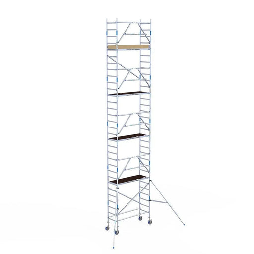 Rollgerüst Alumexx Extra 75x190 10,2m Arbeitshöhe an der Fassade - Gerüstexpress.de