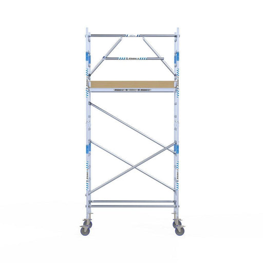 Rollgerüst Alumexx Extra 75x190 5,2m Arbeitshöhe an der Fassade - Gerüstexpress.de