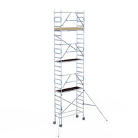 Rollgerüst Alumexx Extra 75x190 8,2m Arbeitshöhe an der Fassade