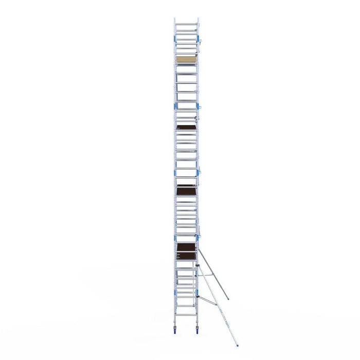 Rollgerüst Alumexx Extra 75x250 10,2m Arbeitshöhe an der Fassade - Gerüstexpress.de