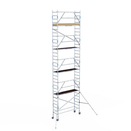 Rollgerüst Alumexx Extra 75x250 10,2m Arbeitshöhe an der Fassade - Gerüstexpress.de