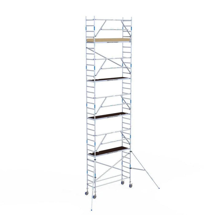 Rollgerüst Alumexx Extra 75x250 10,2m Arbeitshöhe an der Fassade - Gerüstexpress.de