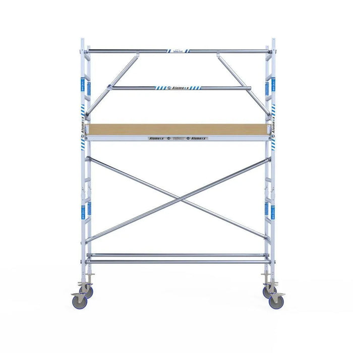 Rollgerüst Alumexx Extra 75x250 4,2m Arbeitshöhe an der Fassade - Gerüstexpress.de
