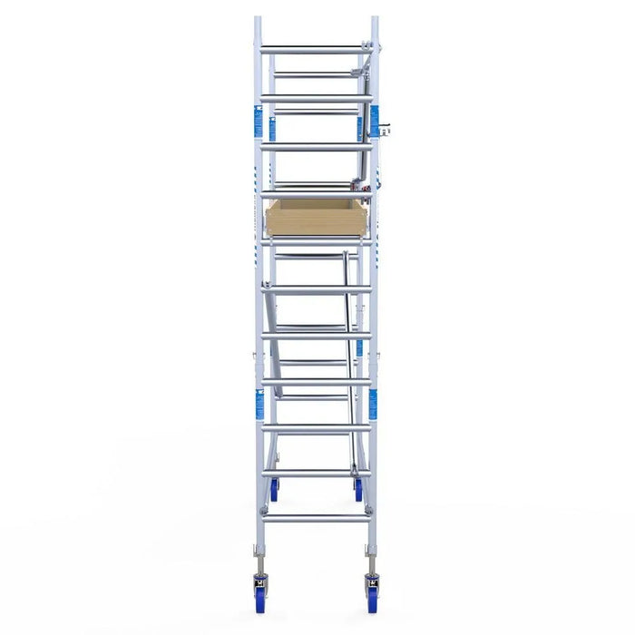 Rollgerüst Alumexx Extra 75x250 4,2m Arbeitshöhe an der Fassade - Gerüstexpress.de