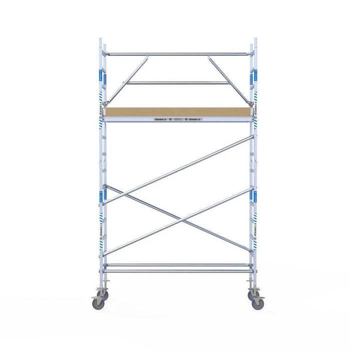 Rollgerüst Alumexx Extra 75x250 5,2m Arbeitshöhe an der Fassade - Gerüstexpress.de