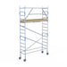 Rollgerüst Alumexx Extra 75x250 5,2m Arbeitshöhe an der Fassade - Gerüstexpress.de