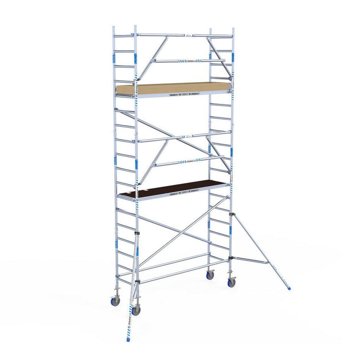 Rollgerüst Alumexx Extra 75x250 6,2m Arbeitshöhe an der Fassade - Gerüstexpress.de