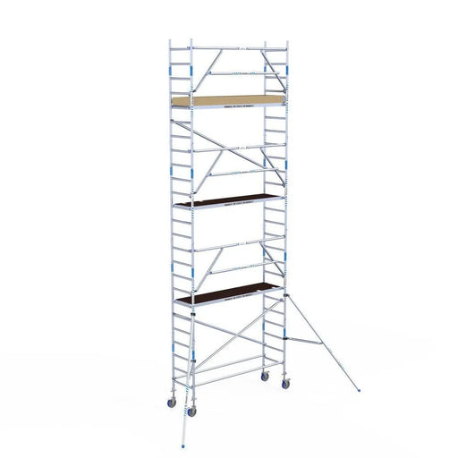 Rollgerüst Alumexx Extra 75x250 8,2m Arbeitshöhe an der Fassade - Gerüstexpress.de