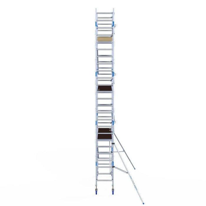 Rollgerüst Alumexx Extra 75x250 8,2m Arbeitshöhe an der Fassade - Gerüstexpress.de