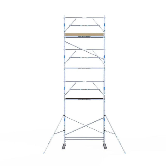 Rollgerüst Alumexx Extra 75x250 9,2m Arbeitshöhe an der Fassade - Gerüstexpress.de