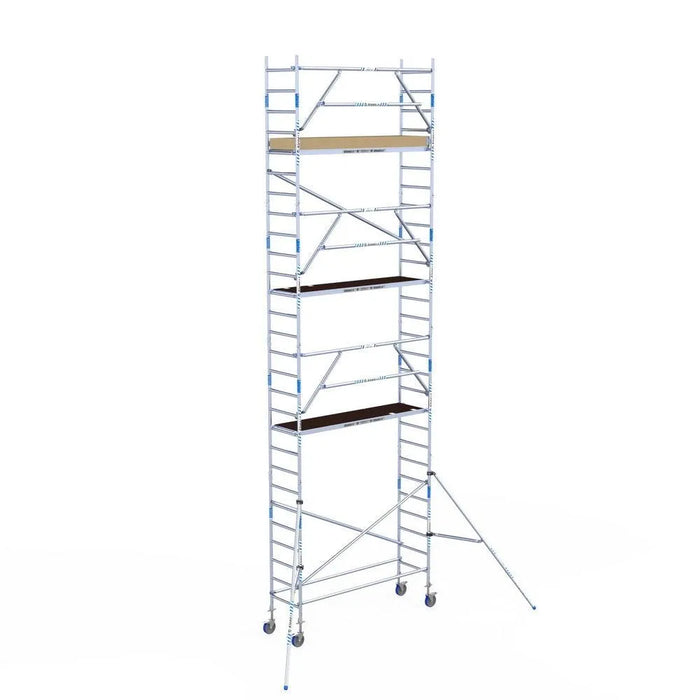 Rollgerüst Alumexx Extra 75x250 9,2m Arbeitshöhe an der Fassade - Gerüstexpress.de