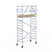 Rollgerüst Alumexx Extra 90x190 5,2m Arbeitshöhe an der Fassade - Gerüstexpress.de