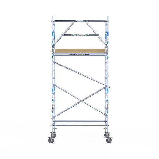 Rollgerüst Alumexx Extra 90x190 5,2m Arbeitshöhe an der Fassade - Gerüstexpress.de