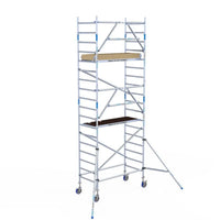 Rollgerüst Alumexx Extra 90x190 6,2m Arbeitshöhe an der Fassade