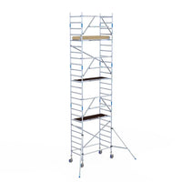 Rollgerüst Alumexx Extra 90x190 8,2m Arbeitshöhe an der Fassade