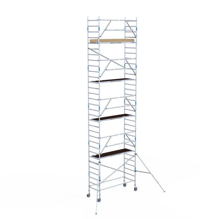 Rollgerüst Alumexx Extra 90x250 10,2m Arbeitshöhe an der Fassade - Gerüstexpress.de