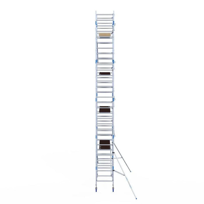 Rollgerüst Alumexx Extra 90x250 10,2m Arbeitshöhe an der Fassade - Gerüstexpress.de