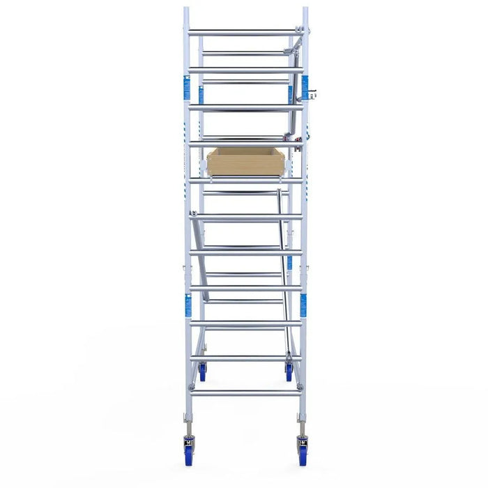 Rollgerüst Alumexx Extra 90x250 4,2m Arbeitshöhe an der Fassade - Gerüstexpress.de