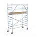 Rollgerüst Alumexx Extra 90x250 4,2m Arbeitshöhe an der Fassade - Gerüstexpress.de