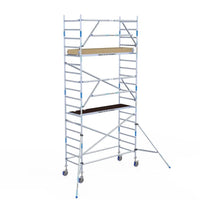 Rollgerüst Alumexx Extra 90x250 6,2m Arbeitshöhe an der Fassade