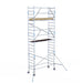 Rollgerüst Alumexx Extra 90x250 7,2m Arbeitshöhe an der Fassade - Gerüstexpress.de