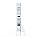 Rollgerüst Alumexx Extra 90x250 8,2m Arbeitshöhe an der Fassade - Gerüstexpress.de