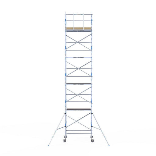 Rollgerüst Alumexx Light 135x190 10,2m Arbeitshöhe an der Fassade - Gerüstexpress.de